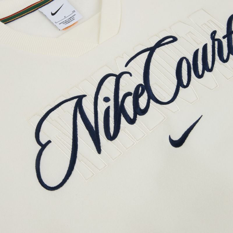 Női pulóver Nike Court Collection French Terry Crew Neck sail/midnight navy 6