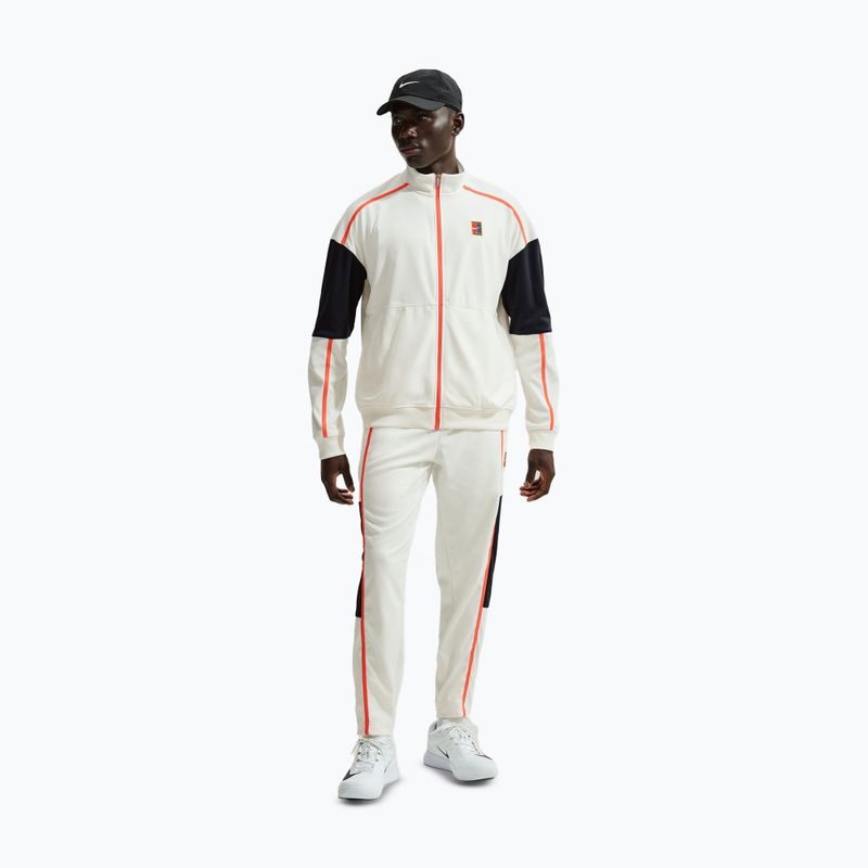 Férfi tenisz pulóver Nike Court Heritage sail/turf orange 2