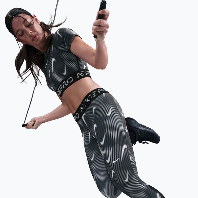 Női edzőleggings Nike Pro Mid-Rise 7/8 black/white/white 6