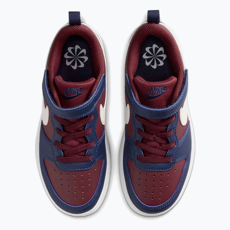 Nike Court Borough Low gyermek cipő Recraft sötét csapat piros/szoft gyöngyház/éjféli tengerészgyöngy 3