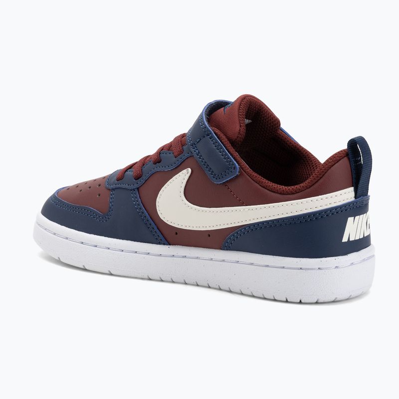 Nike Court Borough Low gyermek cipő Recraft sötét csapat piros/szoft gyöngyház/éjféli tengerészgyöngy 3