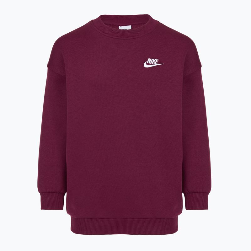 Gyerek pulóver Nike Sportswear Club Fleece burgundy/white