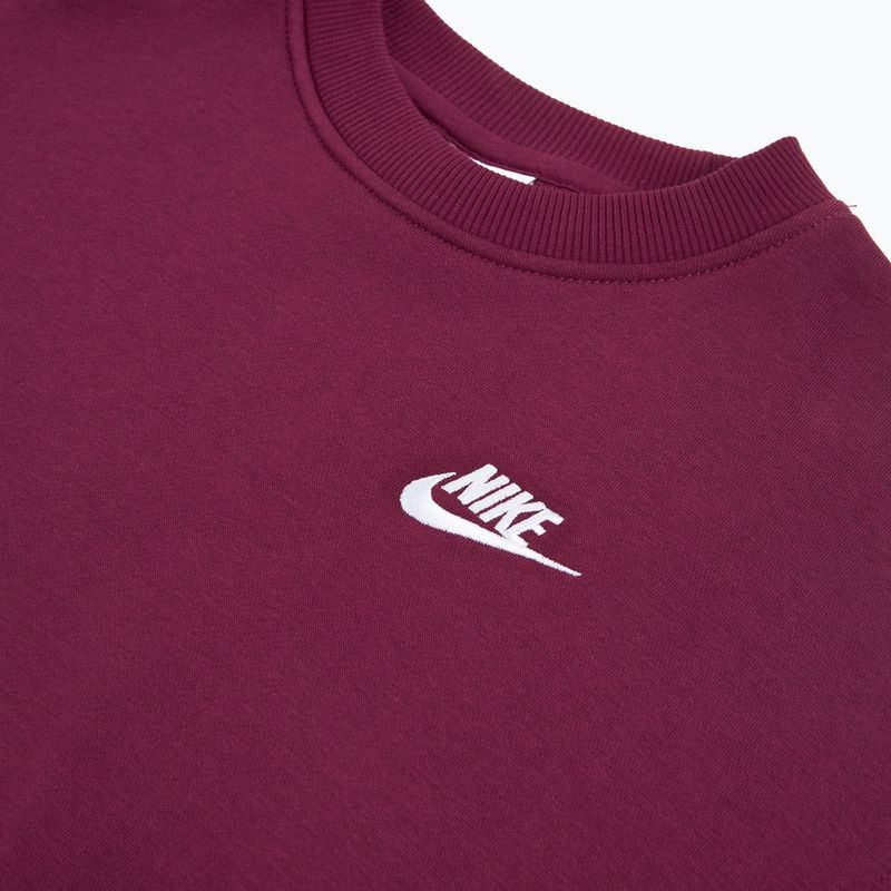 Gyerek pulóver Nike Sportswear Club Fleece burgundy/white 3