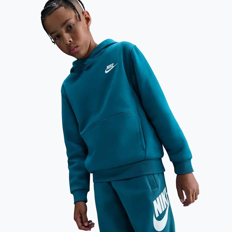 Gyerek pulóver Nike Sportswear Club Fleece green abyss/white 2