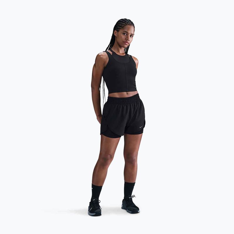 Női edzőfelső Nike One Fitted Dri-Fit Cropped Tank fekete/sötét füstszürke 2