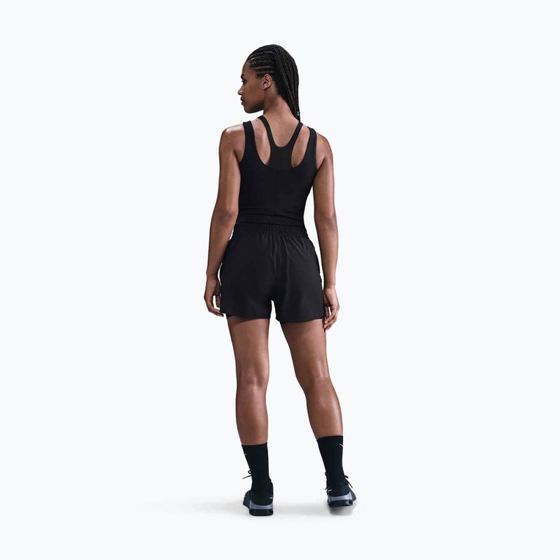 Női edzőfelső Nike One Fitted Dri-Fit Cropped Tank fekete/sötét füstszürke 3