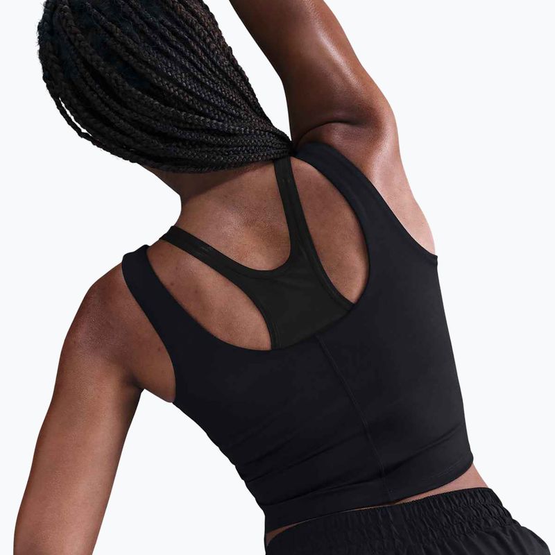 Női edzőfelső Nike One Fitted Dri-Fit Cropped Tank fekete/sötét füstszürke 5