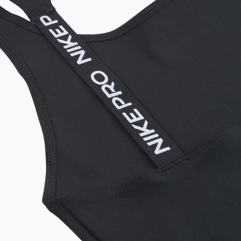 Női edzőpóló Nike Pro Dri-Fit black/white 4
