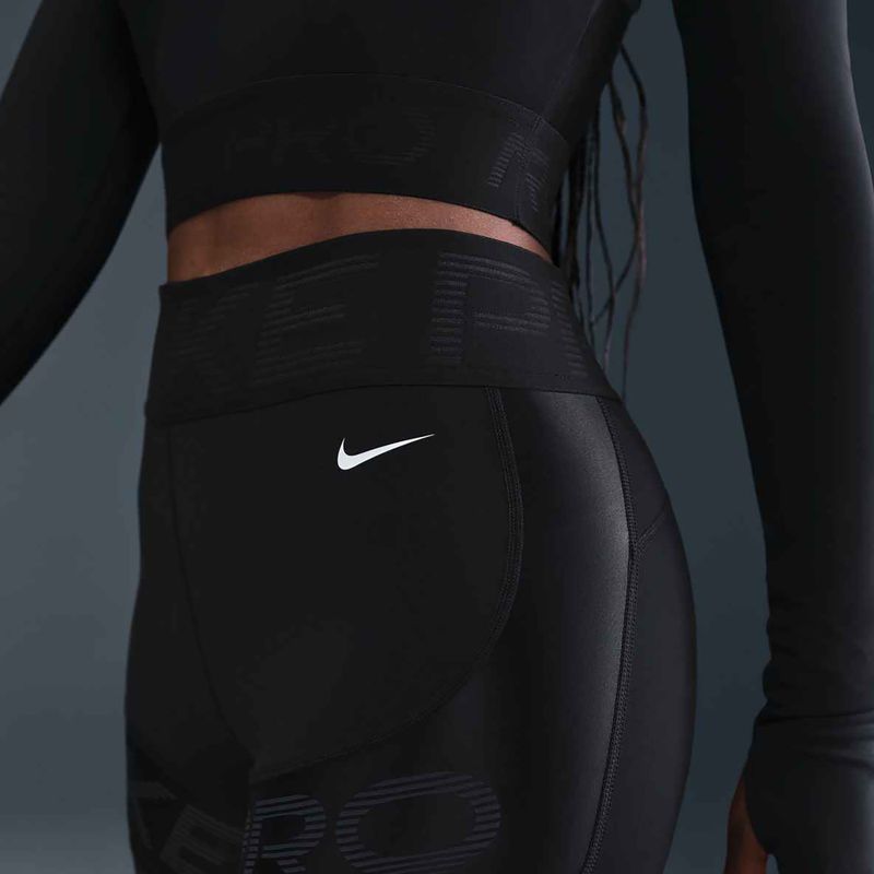Női Nike Pro Sculpt High Waisted 5" Biker rövidnadrág fekete/antracit/fehér 11