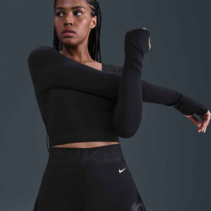 Női Nike Pro Sculpt High Waisted 5" Biker rövidnadrág fekete/antracit/fehér 13