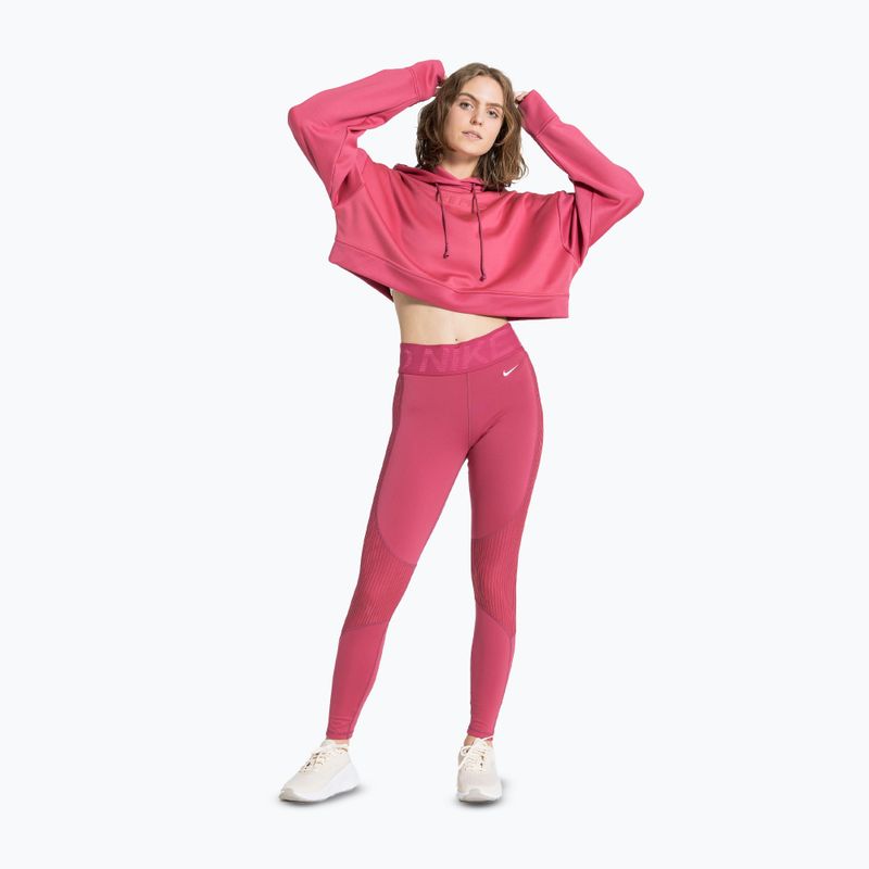 Női edzőleggings Nike Pro High-Waisted sweet beet/white 5