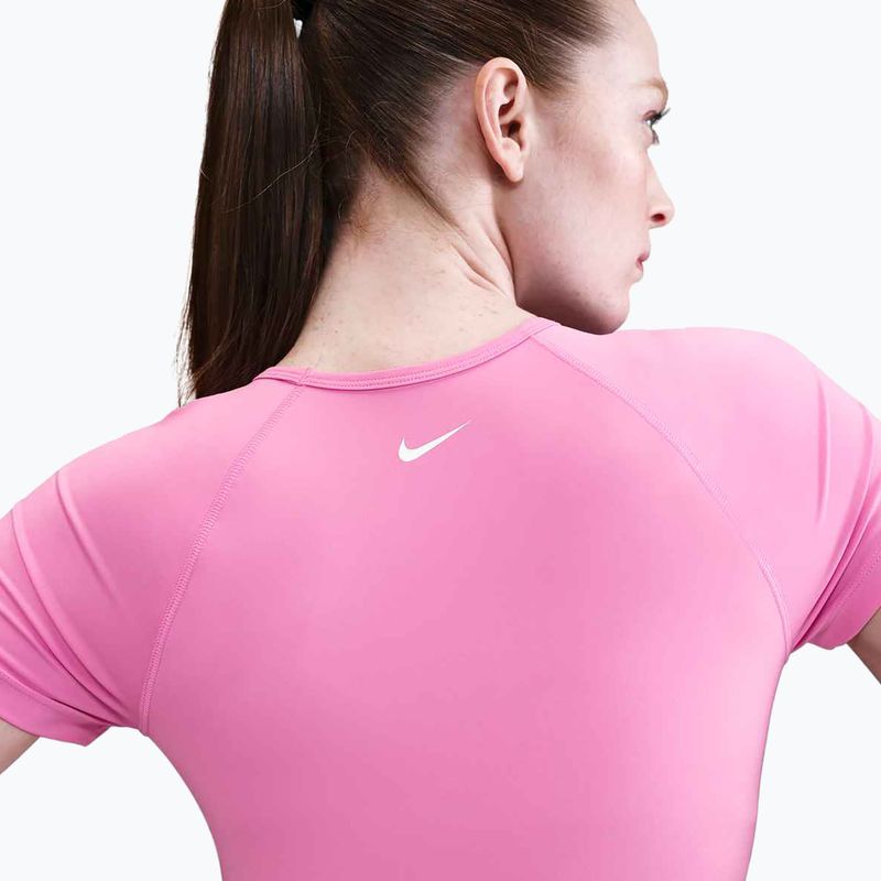 Nike Pro Dri-Fit Graphic Cropped Cropped játékos rózsaszín/rózsaszín hab/fehér női edzőfelső 5
