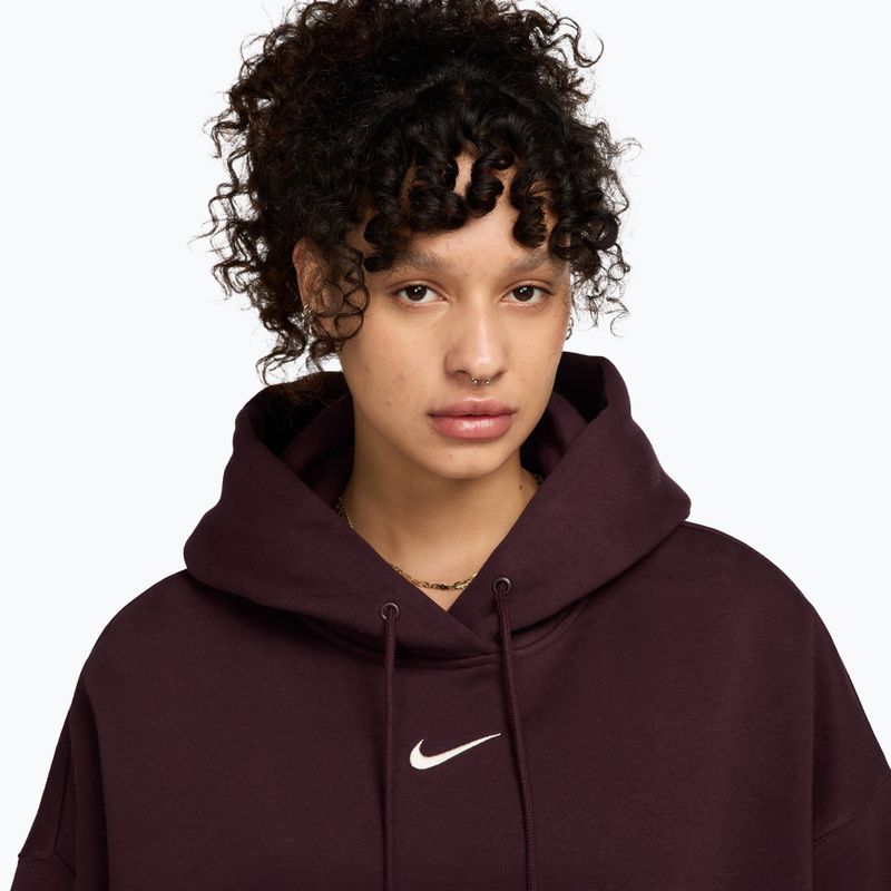 Női pulóver Nike Sportswear Phoenix Fleece Oversized burgundy crush/sail 3
