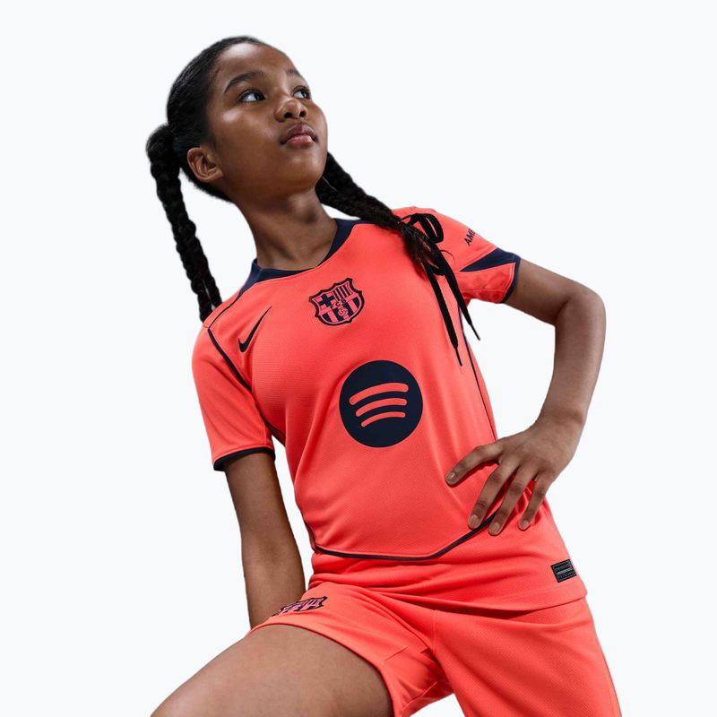 Gyerek focimez Nike FC Barcelona 2025/26 Stadium Third Jr bright mango/midnight navy/midnight navy 6