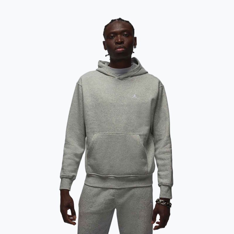 Férfi pulóver Jordan Brooklyn Fleece grey heather/white