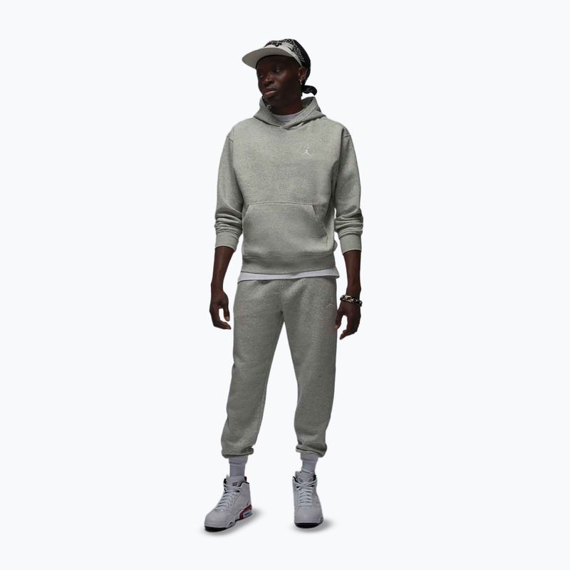 Férfi pulóver Jordan Brooklyn Fleece grey heather/white 2