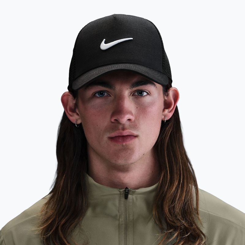 Férfi trucker sapka Nike Rise Structured Trucker black/black/white 7