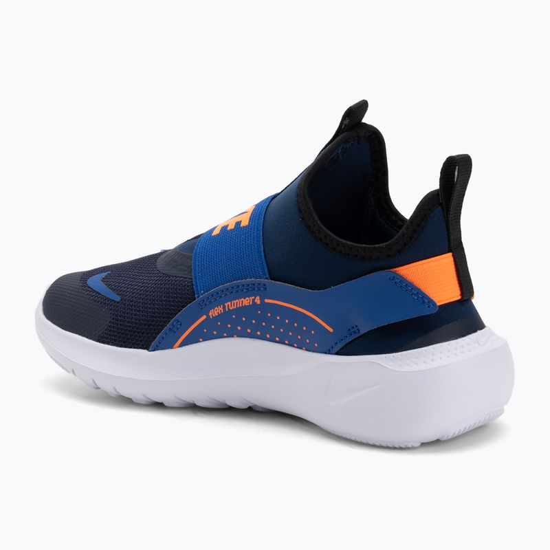 Nike Flex Runner 4 éjfekete tengerészkék/teljesen narancssárga/királyi gyermekcipő 3