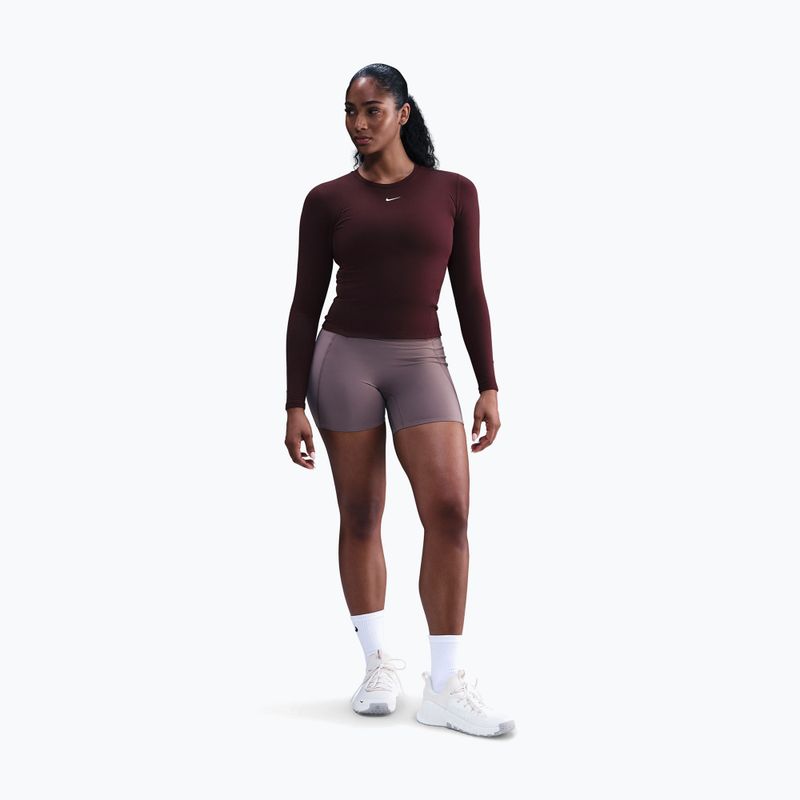 Nike One Fitted női hosszú ujjú felső Dri-Fit burgundy crush/white 2