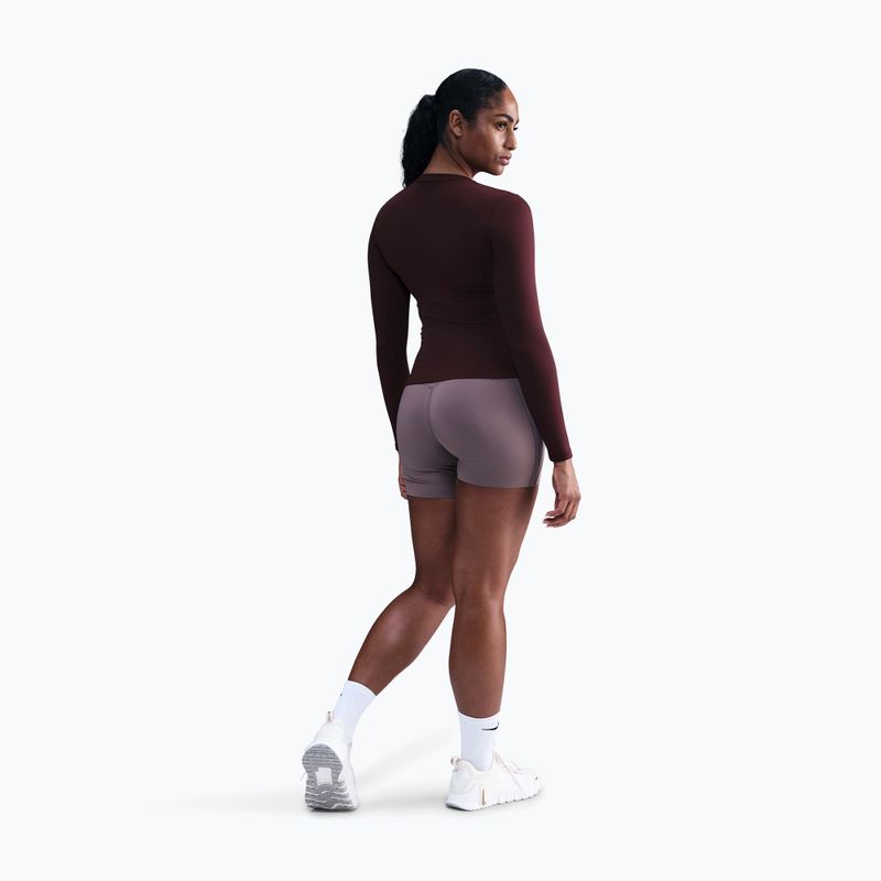 Nike One Fitted női hosszú ujjú felső Dri-Fit burgundy crush/white 3