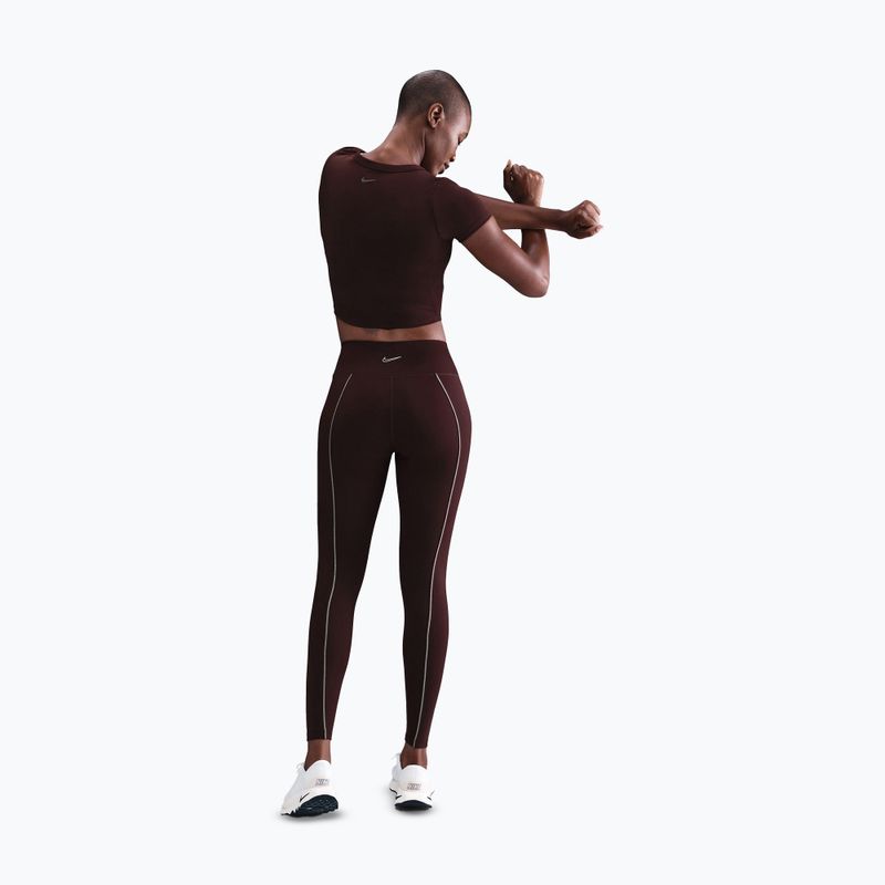 Nike One női leggings High-Waisted burgundy crush 3