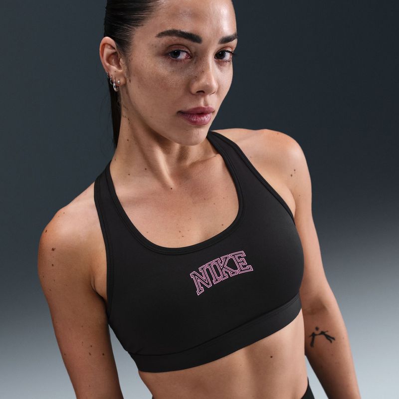 Nike Swoosh Medium Support fekete edzőmelltartó 8