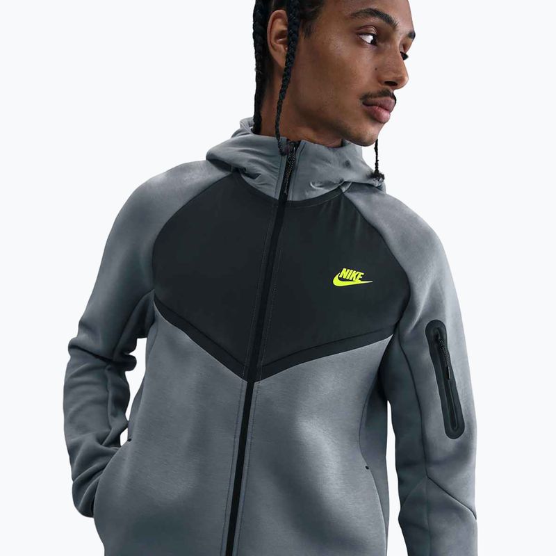 Férfi pulóver Nike Tech Windrunner Full-Zip cool grey/dark smoke grey/volt 3