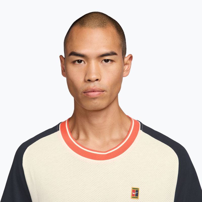 Férfi teniszpóló Nike Court Heritage sail/dark obsidian 3