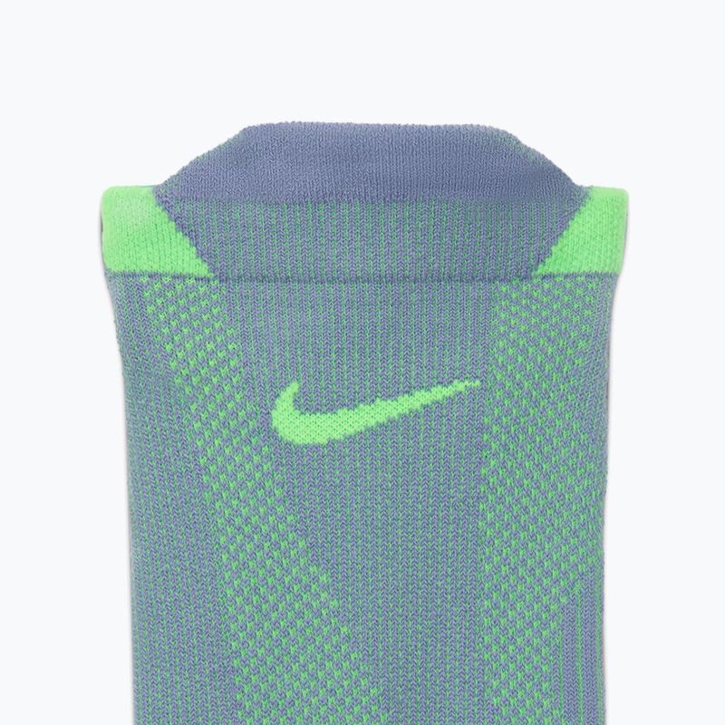 Zoknik Nike Running Lightweight No-Show Iron Purple/Voltage Green/Voltage Green 4