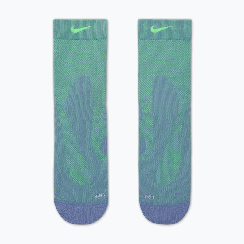 Zokni Nike Running Lightweight Micro Crew iron purple/voltage green/voltage green 2