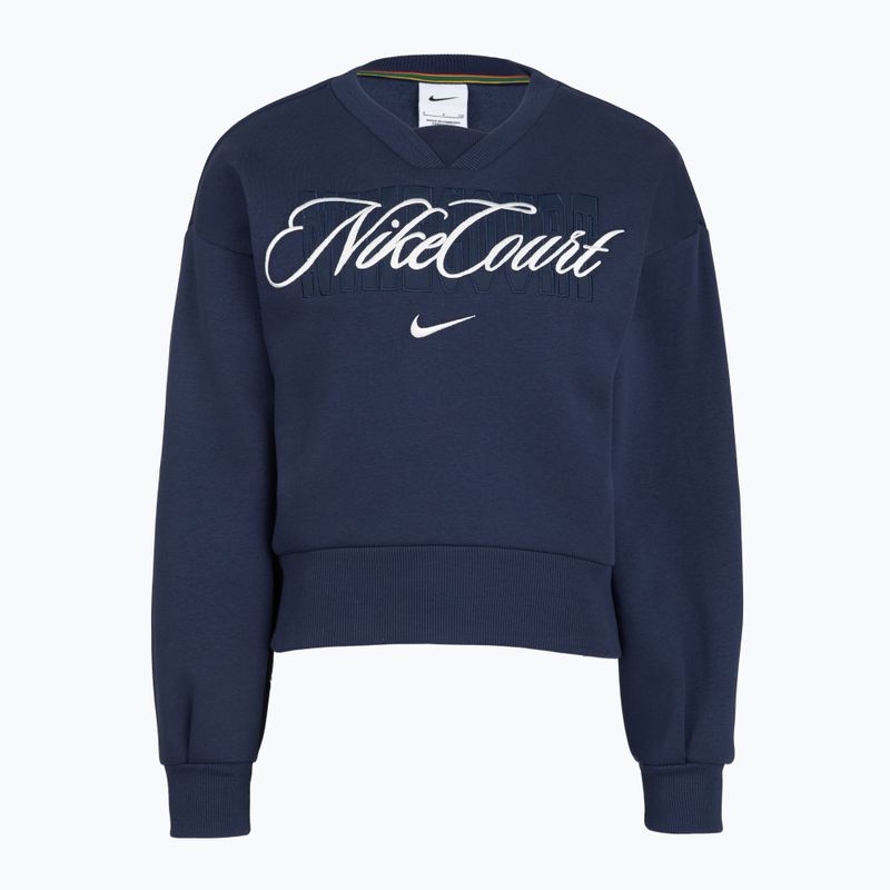 Női pulóver Nike Court Collection French Terry Crew Neck midnight navy/sail 4