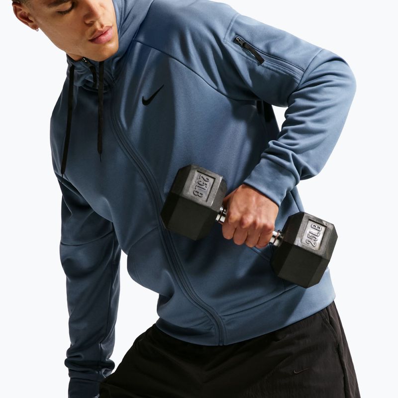 Férfi edzőfelső Nike Therma Fit Full-Zip diffused blue/diffused blue/black 6