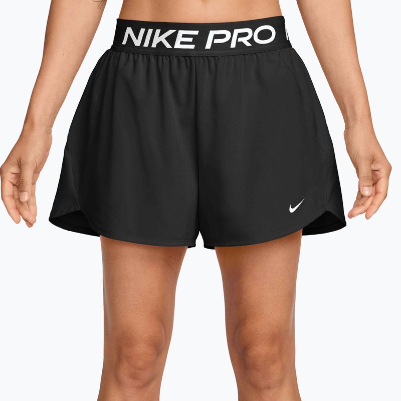 Női edző rövidnadrág Nike Pro Dri-Fit Mid-Rise Brief-Lined 3" black/white