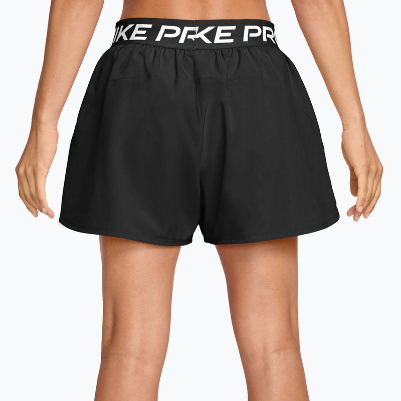 Női edző rövidnadrág Nike Pro Dri-Fit Mid-Rise Brief-Lined 3" black/white 2