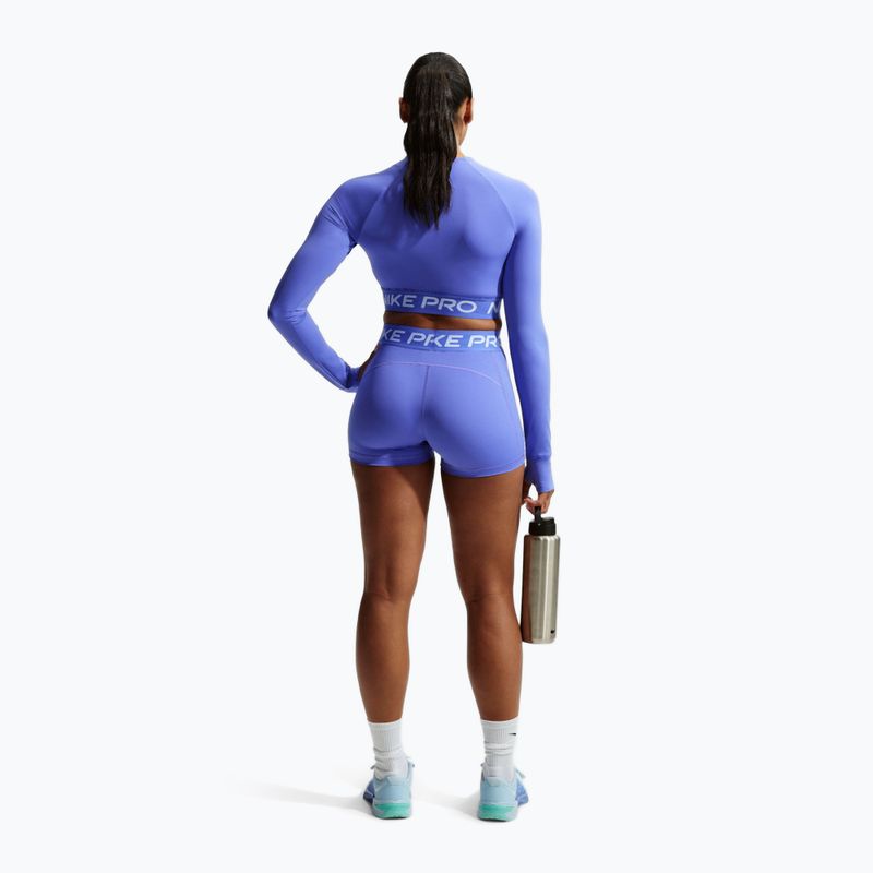 Női rövidnadrág Nike Pro Mid-Rise Biker 3" sapphire/white 3