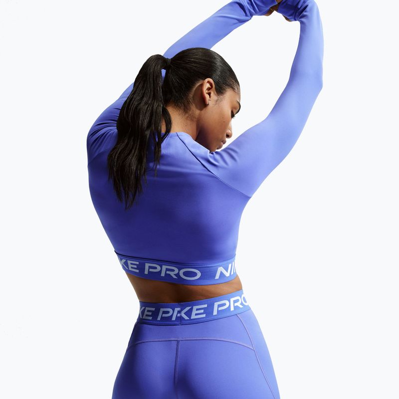 Női rövidnadrág Nike Pro Mid-Rise Biker 3" sapphire/white 4