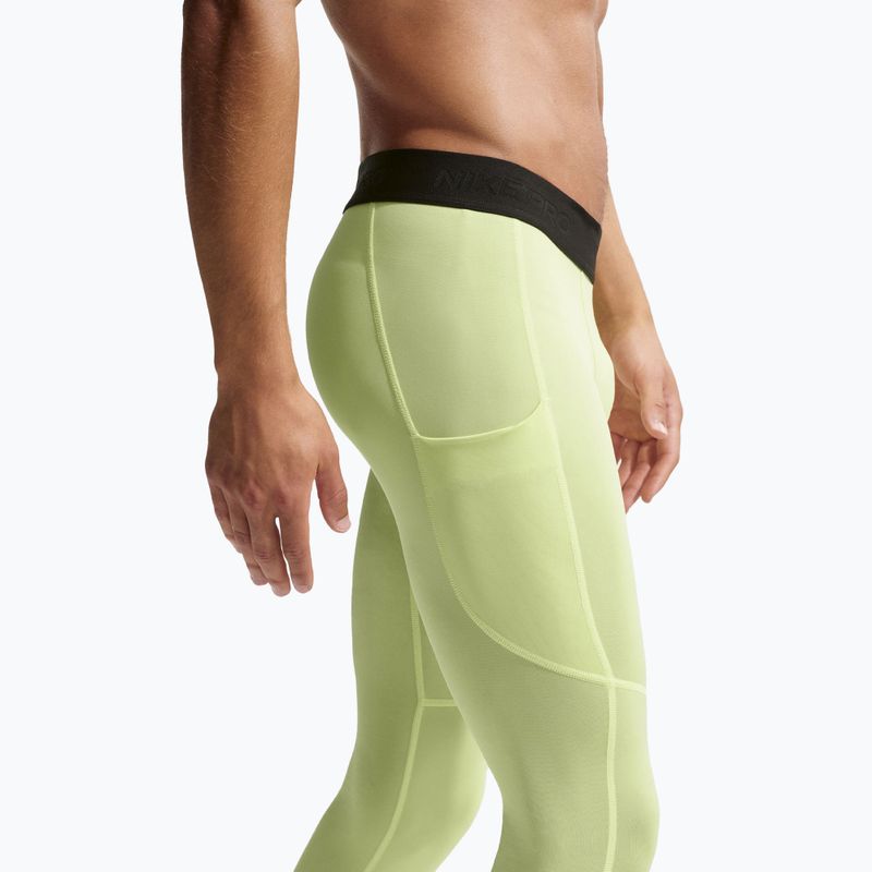Férfi edzésleggings Nike Pro Dri-Fit Tight Fitness light liquid lime/black 4