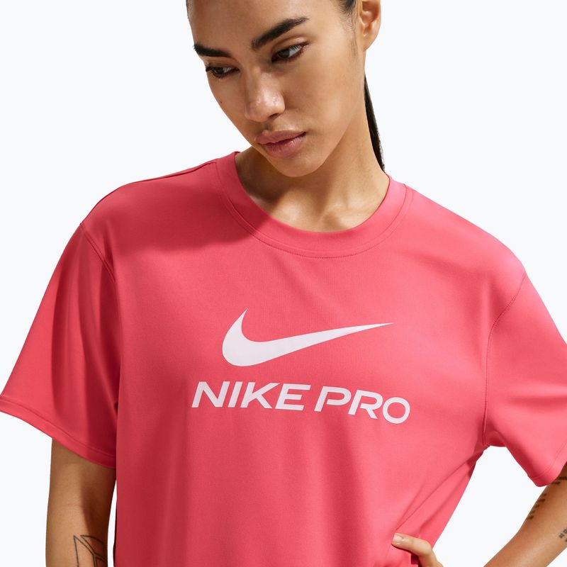 Női edzőpóló Nike Pro Dri-Fit Loose sea coral/white 4