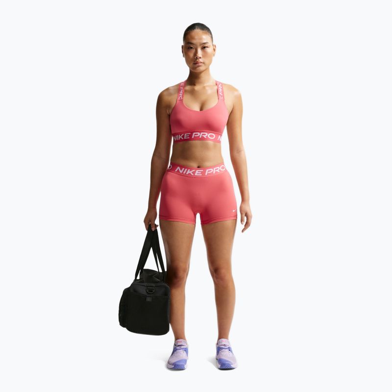 Női rövidnadrág Nike Pro Mid-Rise Biker 3" sea coral/white 2