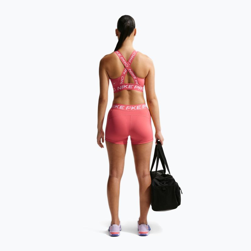 Női rövidnadrág Nike Pro Mid-Rise Biker 3" sea coral/white 3