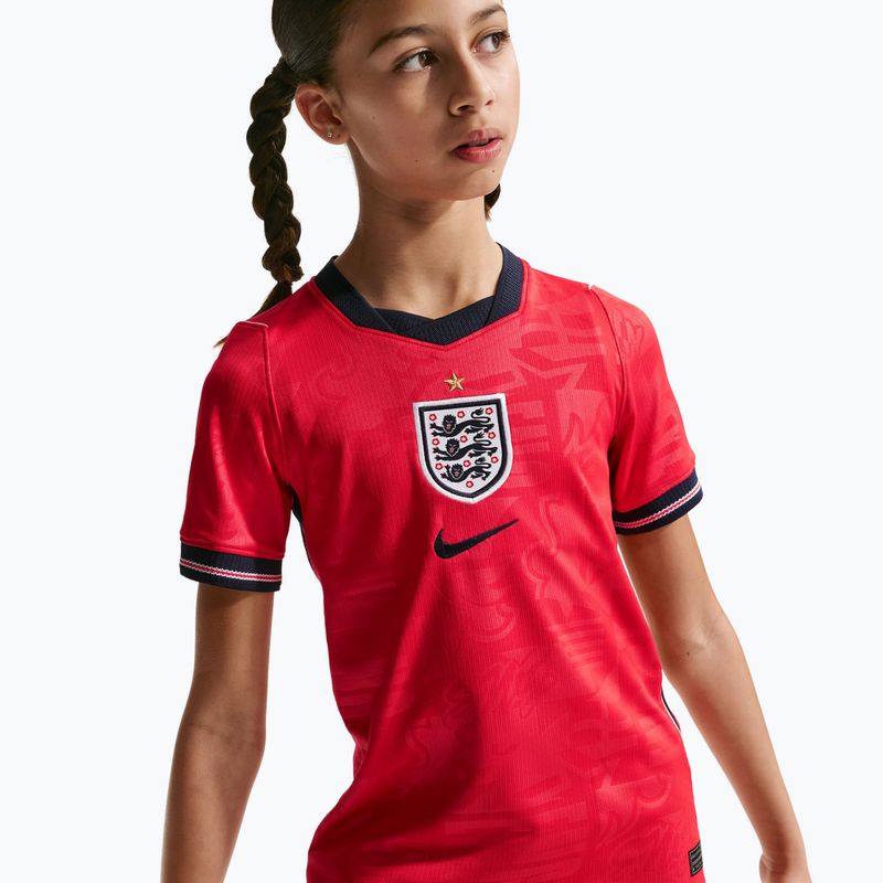 Gyerek focimez Nike England 2026 Stadium Away speed red/obsidian/white/obsidian 7