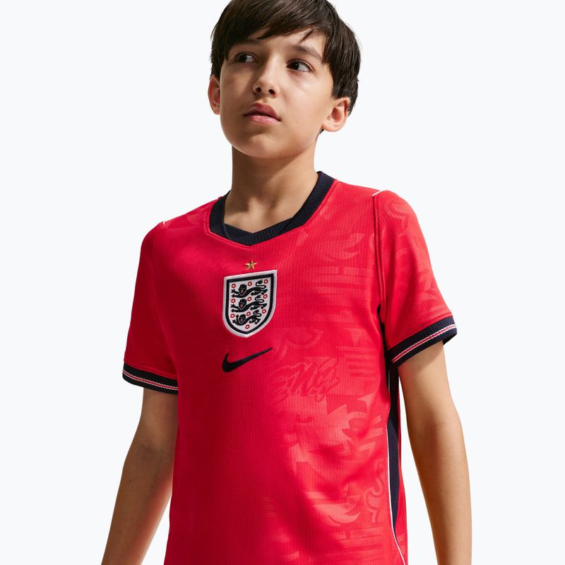 Gyerek focimez Nike England 2026 Stadium Away speed red/obsidian/white/obsidian 8
