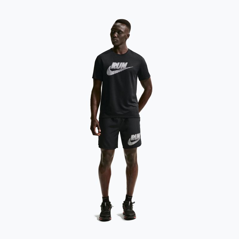 Férfi futópóló Nike Miler Dri-Fit UV black/white 2