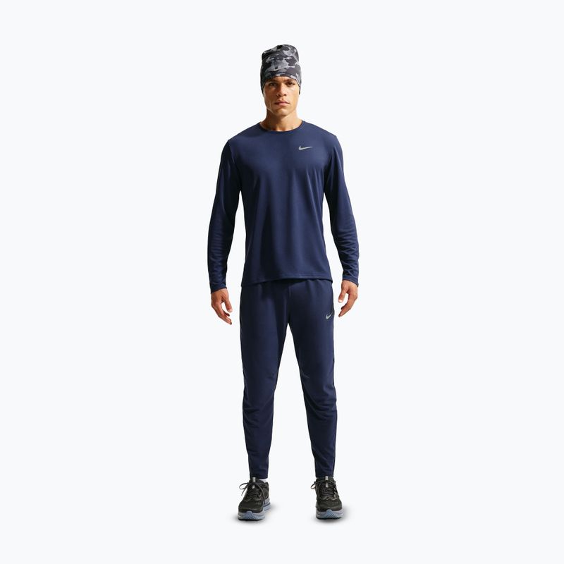 Férfi hosszú ujjú futópóló Nike Miler Dri-Fit UV midnight navy 2
