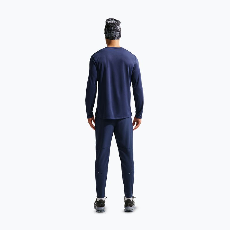 Férfi hosszú ujjú futópóló Nike Miler Dri-Fit UV midnight navy 4