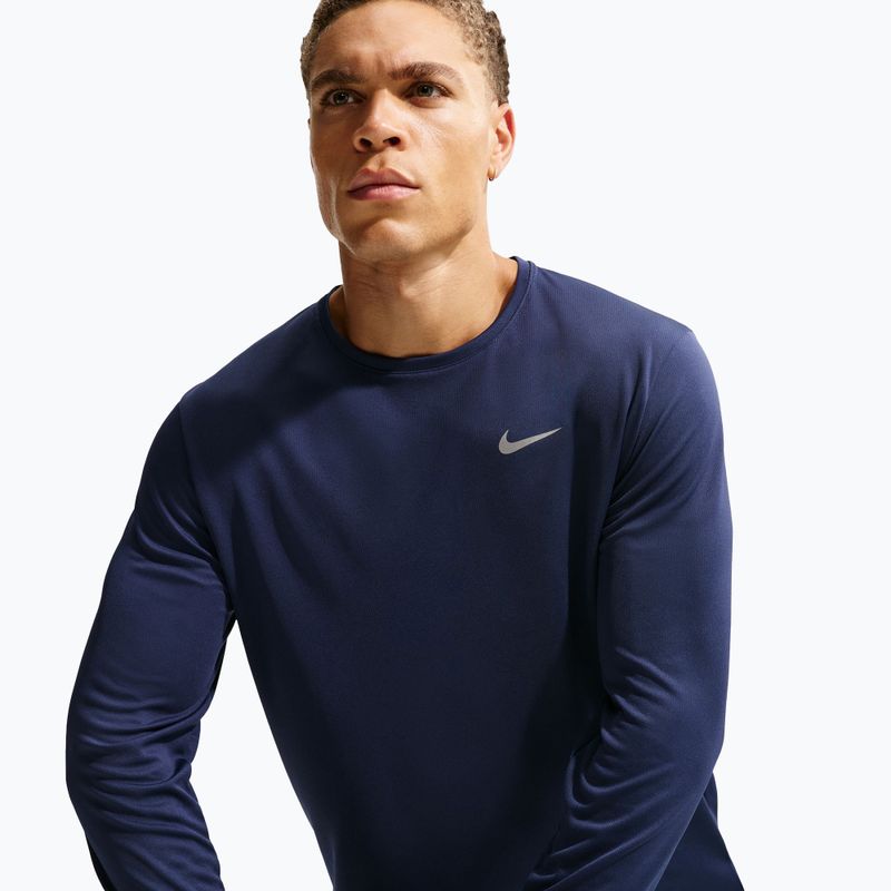 Férfi hosszú ujjú futópóló Nike Miler Dri-Fit UV midnight navy 6