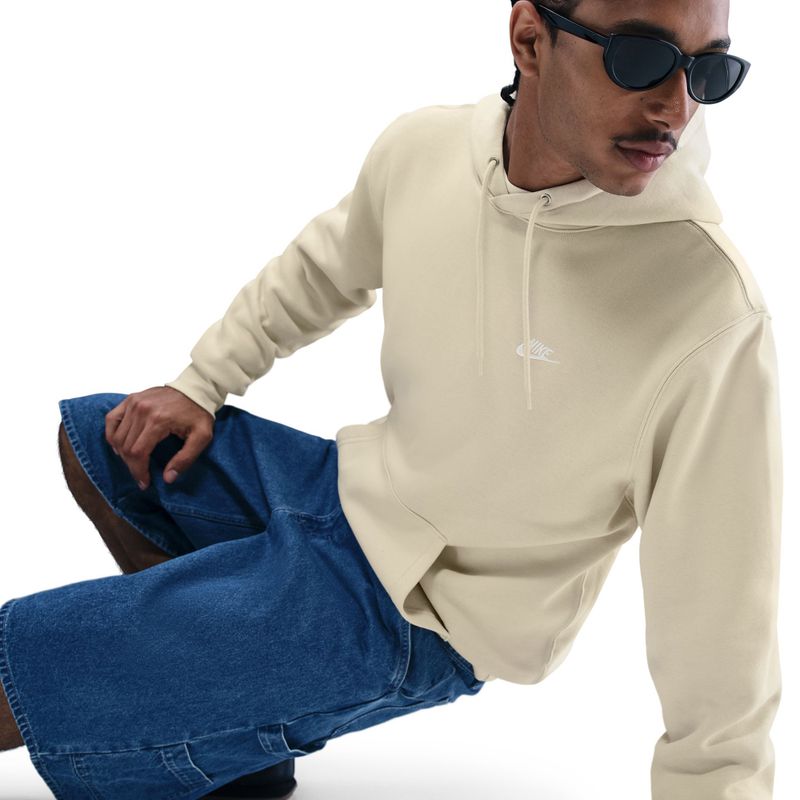 Férfi pulóver Nike Club Pullover Hoodie light khaki/light khaki/white 5