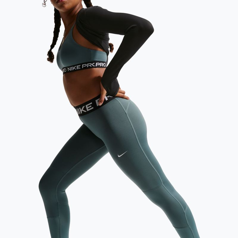 Gyerek leggings Nike Pro Dri-FIT mineral slate/black/white 6