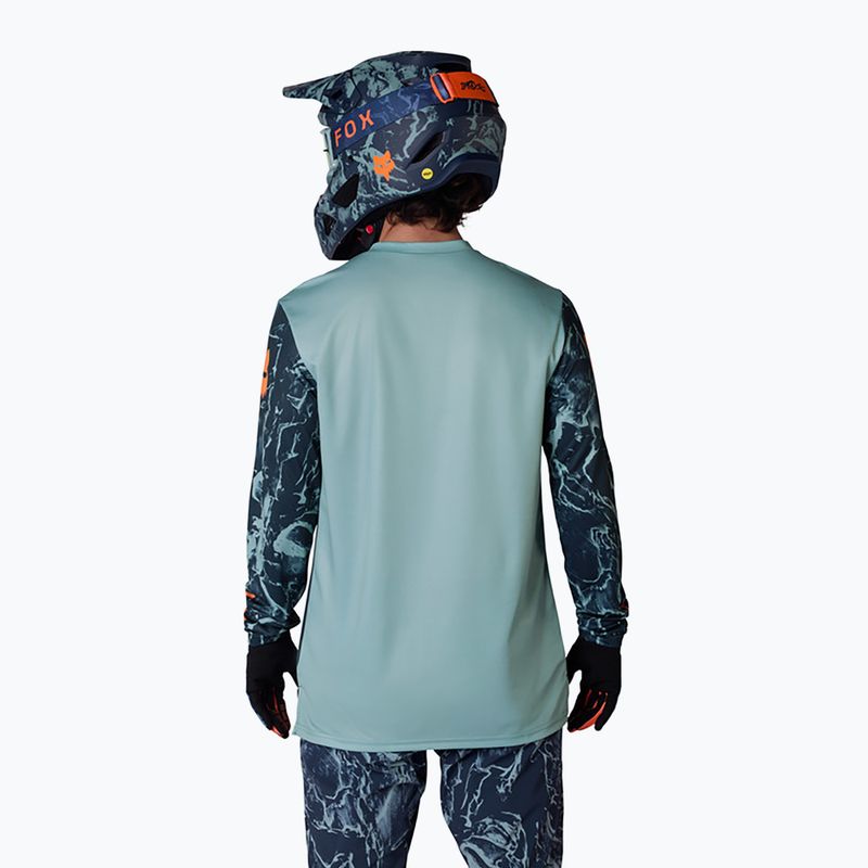 Férfi kerékpáros hosszú ujjú póló Fox Racing Ranger Image Print arctic blue 2