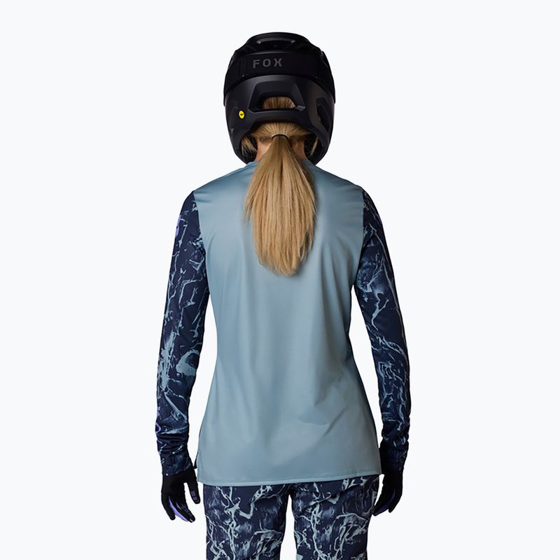 Női kerékpáros hosszú ujjú felső Fox Racing Ranger Image Print arctic blue 2